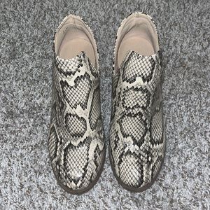 snakeskin ankle boots